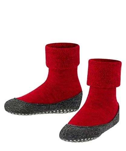 FALKE Unisex Kinder Stoppersocken Cosyshoe K Hp Wolle Rutschhemmende Noppen 1 Paar, Rot Fire 8150, 29/30 EU