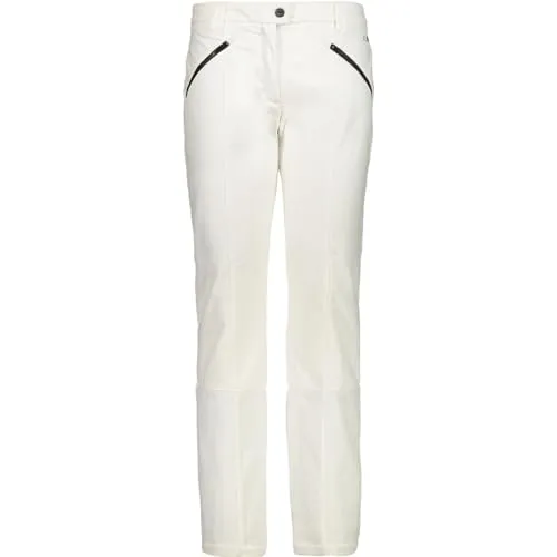 CMP Damenhose mit innenliegender Gamasche, Weiß, XL - Gamaschen für Skifahrer, die Komfort und Leistung vereinen. Mit Clima Protect für Wasserdichtigkeit und Atmungsaktivität, ideal für kalte Tage auf der Piste.