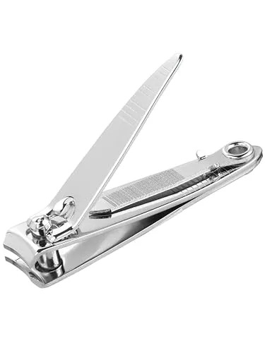 TITANIA Nagelknipser mit Feile • Hochwertiger Nagelzwicker für Finger- & Fußnägel • Ideal für dicke Nägel • Nail Clipper aus Carbon Steel • Für Damen & Herren • Nagelknipser verchromt