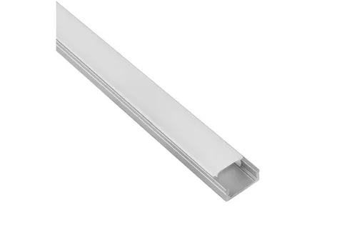 tktrading24 LED-Stripe-Profil A15 LED Aluprofil Silber mit Abdeckung – Premium LED-Profil