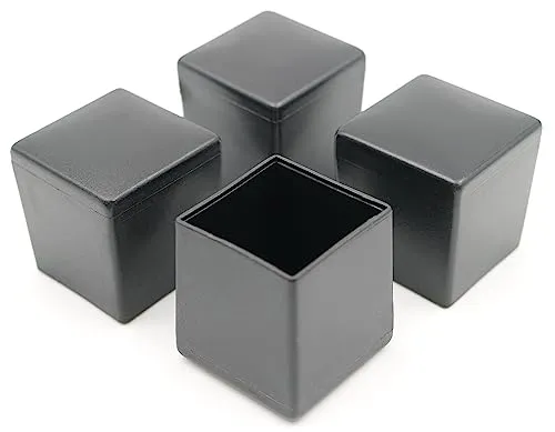 Design61 4X Kappen für Vierkantrohre 20 x 20 mm Schutzkappen Gleiter Bodenschutz für Vierkantrohre