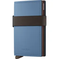 SECRID Bandwallet Matte - Steel Blue-Brown - Eleganter Geldbeutel aus hochwertigem europäischem Leder, bietet Platz für bis zu 6 Karten und schützt vor unerwünschter Mobilkommunikation. Ideal für stilbewusste Menschen.