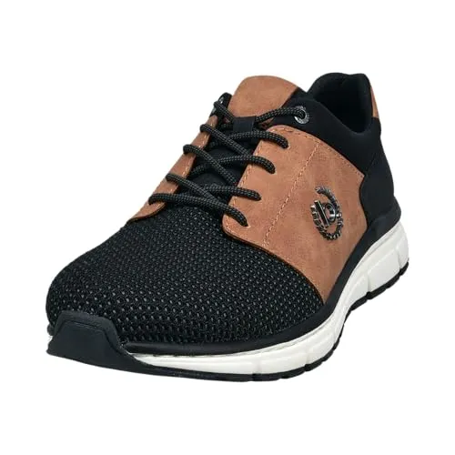 bugatti Herren Schlupfstiefel, modische Halbschuhe in Black/Cognac - Stylische Halbschuhe für Herren, ideal für Freizeit und Alltag. Mit flexibler EVA-Sohle und bequemem Textilfutter – perfekt für jeden Schritt.