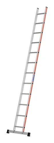 Hymer Sprossenanlegeleiter 4011 - 12 Sprossen, 3,47m - Stabile Sprossenanlegeleiter für sicheres Arbeiten in Höhen, ideal für Handwerker und Heimwerker.
