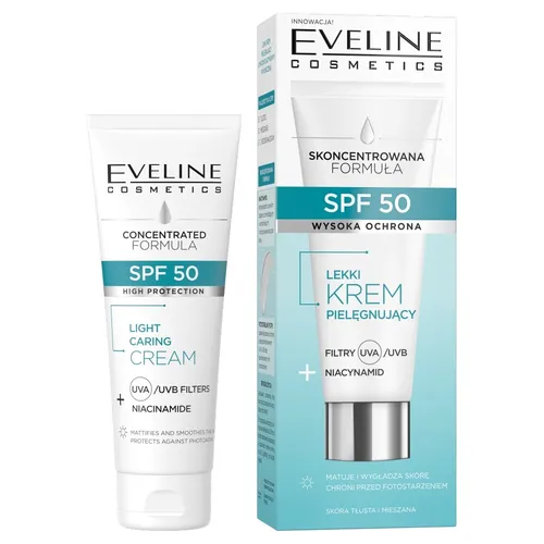 Skoncentrowana Formuła lekki krem pielęgnujący z SPF50 30ml Evelin 5903416070573