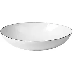 Broste Copenhagen Salt Schüssel Weiß, 23x19,5cm - Elegante Salatschüssel aus Steingut von Broste Copenhagen, ideal für Salate und Snacks. Der dezente Weißton ergänzt jede Tischdekoration.