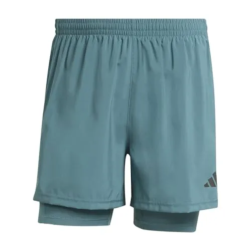 adidas Herren Own the Run Climacool 2in1 Short, Preloved Teal, S - Bequeme 2in1-Laufshorts aus 100 % recyceltem Polyester mit CLIMACOOL-Technologie für optimale Belüftung und Reißverschlusstasche für dein Smartphone.