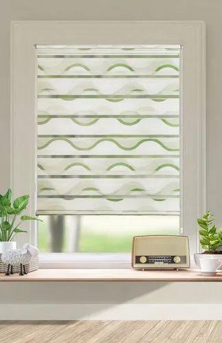 Doppelrollo Welle, my home – Lichtschutz ohne Bohren in grün von My Home