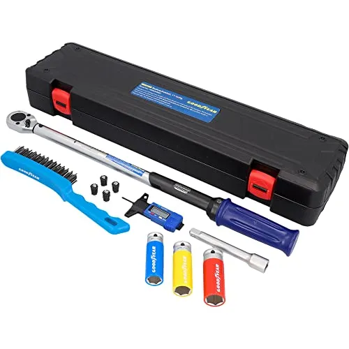 Goodyear Radwechselset 11-teilig - Handwerkzeug-Set für den schnellen Reifenwechsel, inklusive robustem Hartkoffer und 11 hochwertigen Teilen für PKWs.
