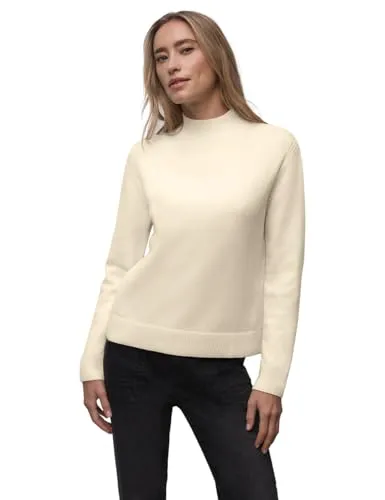 STREET ONE Stehkragenpullover für Damen, Gr. 46, soft beige - Kuscheliger Stehkragenpullover von STREET ONE in soft beige. Der Grobstrick bietet Komfort und Stil für entspannte Tage. Ideal für vielseitige Layering-Looks!
