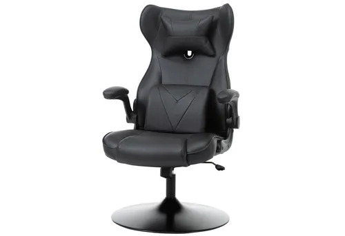 HOMCOM Gamingstuhl im Racing-Design - Bürostuhl im stylischen Racing-Design, aus hochwertigem PVC-Leder, ideal für Gamer, mit einer maximalen Belastbarkeit von 124 kg und ergonomischer Form für stundenlangen Komfort.
