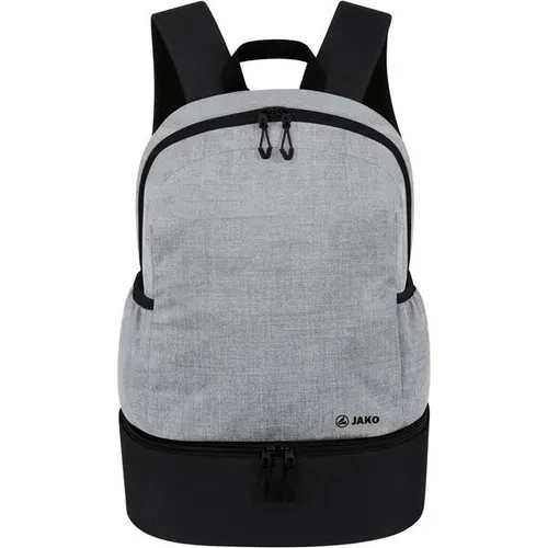JAKO Rucksack Challenge 0 - Hellgrau Meliert, 30L - Sonstige Sporttaschen mit optimalem Tragekomfort und separatem Bodenfach für Schuhe. Ideal für Sport und Freizeit, robustes wasserabweisendes Material.
