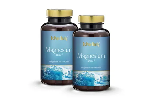 Dr. Peter Hartig Magnesium Mare Kapseln - Mineralstoffe zur Unterstützung von Muskeln und Nerven, 120 Kapseln für 4 Monate, enthält hochwertiges Magnesiumoxid aus Meerwasser.