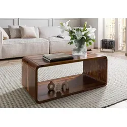 MASSIVMOEBEL24.DE Lounge Couchtisch aus Massivholz #04 - Beistelltisch aus hochwertigem Sheeshamholz, jeder Tisch ein Unikat mit einzigartiger Maserung und edlem Design, ideal für stilvolle Wohnzimmer.