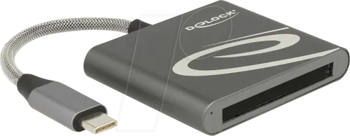 DELOCK 91745 - USB Type-C CFast CardReader - Kartenleser für CFast 2.0, ideal für schnelles Lesen und Beschreiben von Speicherkarten mit USB 3.1 Gen 1 Anschluss und Aluminium-Gehäuse.