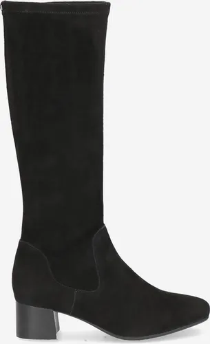 Peter Kaiser Damen Stiefel schwarz - Elegante Schlupfstiefel - Femininer Langschaftstiefel aus Rauhleder mit Stretchschaft, ideal für stilvolle Outfits. Perfekt für den Alltag oder besondere Anlässe.