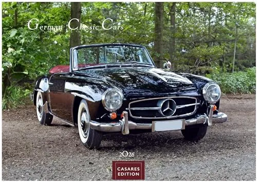 German Classic Cars Kalender 2026 – Wandkalender | Fotokalender Oldtimer 24x35 cm - deutsche Oldtimer - Meisterwerke deutscher Automobilgeschichte