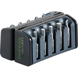 Festool Bitset TwinBOX BB-MIX 496936, 10-teilig - Werkzeug-Set mit 10 Bits (Schlitz, Kreuzschlitz, Torx) und 25mm Länge, inklusive praktischer Bitbox mit Gürtelclip für einfache Handhabung und Transport.