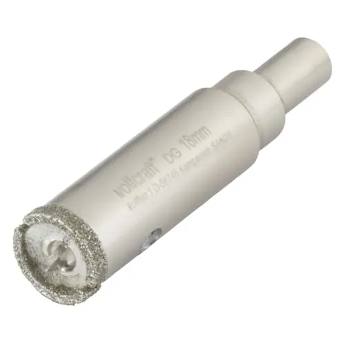 Wolfcraft Ceramic Diamant-Lochsäge 5920000 –Bohrkrone inkl. Zentrierbohrer für den Akkuschrauber –Bohrkranz für Fliesen & Feinsteinzeug–Durchmesser 18mm