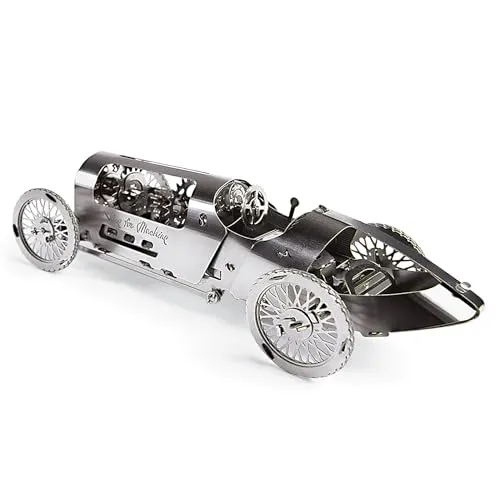 TimeForMachine 3D-Puzzle-Set Rennwagen-Modell - Mechanisches 3D-Metallpuzzle aus poliertem Edelstahl, ideal für kreative Herausforderungen und zur Verbesserung von logischem Denken und Problemlösungsfähigkeiten.