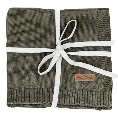 Minky Mooh Babydecke aus Bio Baumwolle in grün von Minky Mooh