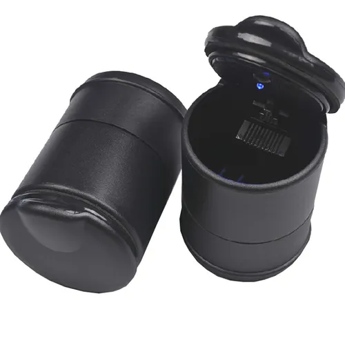 Q63C KFZ Autoaschenbecher Beleuchtung Aschenbecher LED Getränkehalter Gluttöter