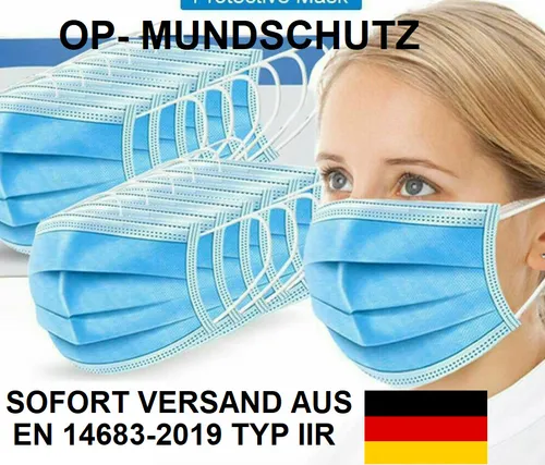 OP Maske Medizinische Masken 200 Stück Typ IIR EN 14683:2019 Einweg 3 lagig Mundmasken Maske Gesichtsmaske Einwegmaske Mundschutz Staubschutz Gesichtsschutz Einwegschutzmaske Schutzmaske Atemschutz