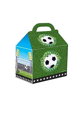 Folat 26204 Fußball kleine Boxen-4 Stück, Mehrfarbig, 9.5x9.5x15cm