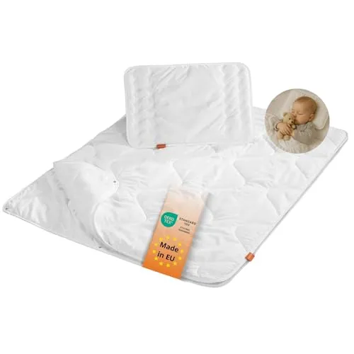 sleepling 194479 Baby Babybetten Set - Bettdecken für Kinderbetten, 4-Jahreszeitenbettdecke für ganzjährig optimalen Schlaf, aus allergikerfreundlichem Material, waschbar bis 60 Grad und schadstoffgeprüft.