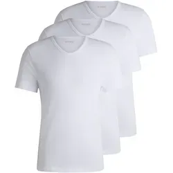 HUGO BOSS Herren T-Shirt Vn 3p Co T-Shirt, White 100,S - T-Shirts für Herren: Softe und atmungsaktive BOSS T-Shirts im praktischen Dreierpack mit hochwertiger Verarbeitung und Logo Stickerei.