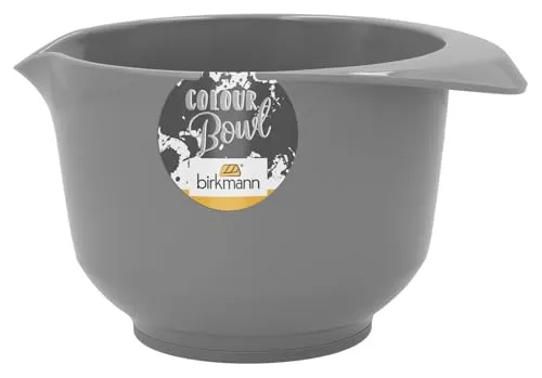 Birkmann, Colour Bowls, Rühr- und Servierschüssel, klein, 0,75 Liter, kratzfest, standfest, nachhaltig, grau