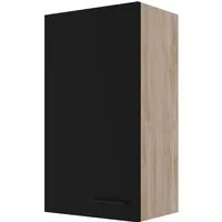 Flex Well Hängeschrank Capri 50x32x89 cm schwarz matt - Küchenunterschrank mit reversibler Türmontage und pflegeleichter Antifingerprint-Oberfläche für elegantes Design und flexiblen Stauraum.