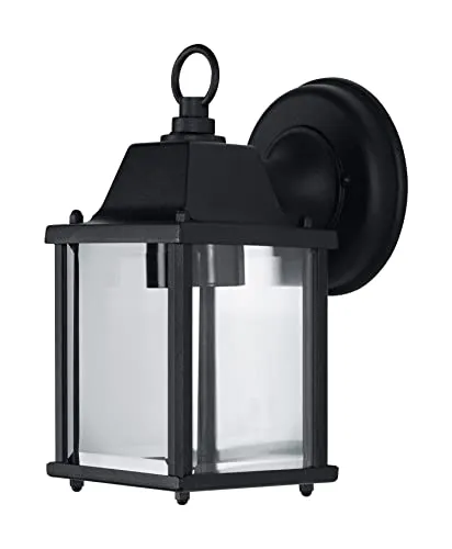 LEDVANCE LED Wand- und Deckenleuchte, Leuchte für Außenanwendungen, Sockel E27, Endura Classic Lantern SQ, Schwarz