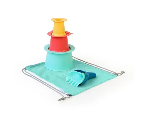QUUT Sandform-Set Alto & Raki – Stapelbares Sandspielzeug ab 10 Monaten - Das QUUT Sandform-Set bietet kreativen Spielspaß am Strand. BPA-frei und ideal für kleine Hände, fördert es die motorischen Fähigkeiten und die Fantasie von Kleinkindern.