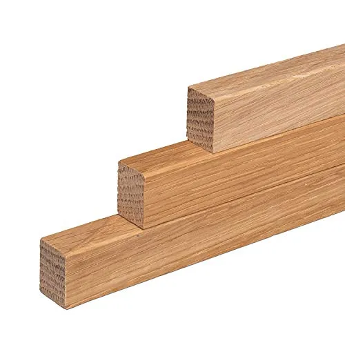 REESE | MASSIVHOLZ Vorsatzleisten Deck- Abschlus- Sockelleisten | Eiche ROH | 20x15x2300mm