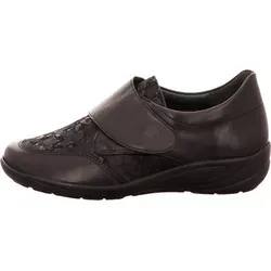 Semler Komfort Slipper Damen 31343339353638 - Elegante Klettschuhe in Schwarz - Halbschuhe für Damen aus hochwertigem Echtleder mit wechselbarem Fußbett für optimalen Komfort. Ideal für den Alltag, schlichte Eleganz und perfekte Passform.