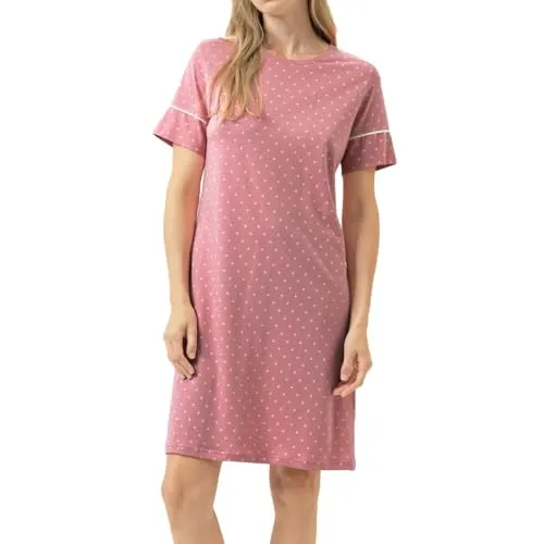 Mey - Crochet Dots - Nachthemd (42 Soft Rosewood) - Bequemes Nachthemd aus atmungsaktivem Material für höchsten Tragekomfort. Femininer Look mit zarten Details für entspannte Nächte.