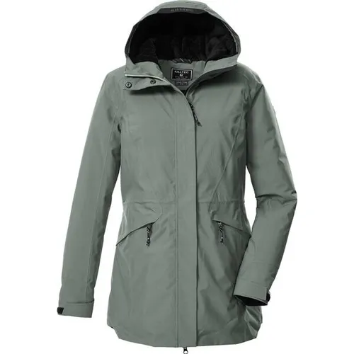 Killtec Parka KOW 19 WMN PRK - Funktionsjacke, wasserdicht und atmungsaktiv mit verstellbarer Kapuze - ideal für aktive Damen in jedem Wetter.