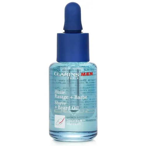 CLARINS ClarinsMen Huile Rasage & Barbe 30 ml - Rasur- & Bartpflege: Weiches, trockenes Öl für eine sanfte Rasur und geschmeidige Barthaare. Beruhigt Hautirritationen und bietet 3 Anwendungsmöglichkeiten für optimale Pflege.