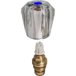 Ventiloberteil Acryl,Elt,blau,3/8