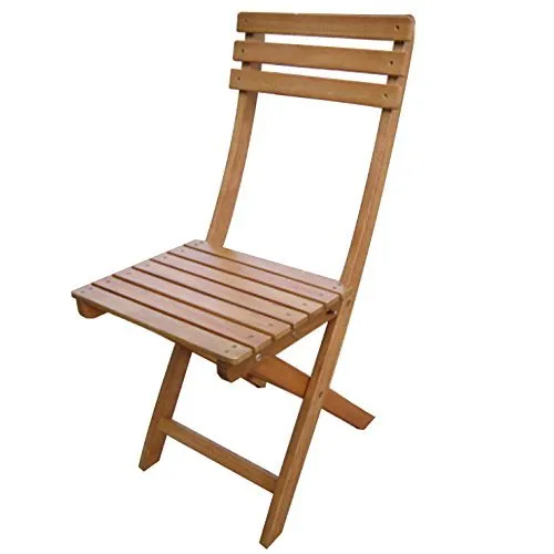 FSC Klappstuhl Weiß Gewischt - Gartenstuhl für Balkon und Bistro - Camping-Möbel, klappbar und FSC-zertifiziert, ideal für Innen- und Außenbereich, sofort einsatzbereit, robust und leicht mit nur 8kg.