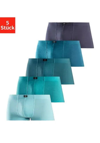 H.I.S Hipster Herrenunterhosen, Gr. 6 (L), bunt - Bequeme Boxershorts im 5er Pack aus 95% Baumwolle und 5% Elasthan. Flacher Komfortbund und körpernahe Passform für optimalen Tragekomfort.