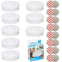 8x Rauchmelder 85dB inkl. 9V Batterie und 3M Klebepad Set - Zuverlässiger Schutz mit 85 dB Alarm! Diese fotoelektrischen Rauchmelder sind ideal für Schlafzimmer und Fluchtwege, um Sie und Ihre Familie vor Rauchgefahren zu warnen.
