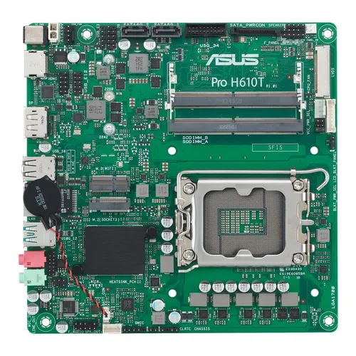 ASUS Pro H610T-CSM Mini-ITX H610 Business-Mainboard - LGA 1700, verbesserte Sicherheit und zuverlässige Leistung für Unternehmen