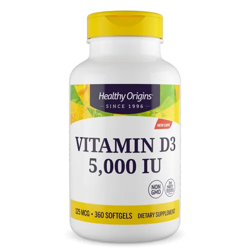 Healthy Origins, Depot Vitamin D3, 125mcg (5.000IU),  Weichkapseln