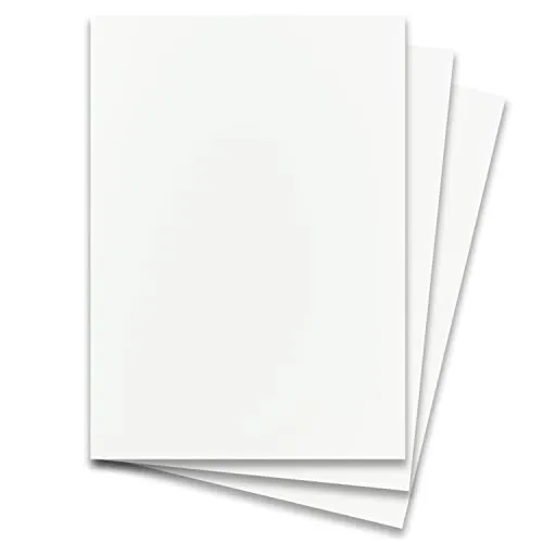 Stück DIN A4 Karton mit Leinenstruktur - Farbe: Weiss - 29,7 x 21 cm - 250 Gramm pro m² - Einzelkarte ohne Falz - Ideal zum Basteln, Scrapbooking, Grußkarte 20