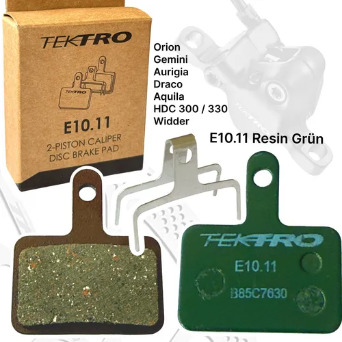 Tektro E10.11 Resin Fahrrad Scheibenbremen Beläge Disc 2K Performance Grün