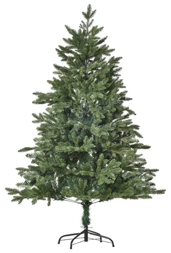 HOMCOM 1,5 m künstlicher Weihnachtsbaum - Künstliche Weihnachtsbäume mit 444 Zweigen für ein realistisches Aussehen, inklusive stabilem Standfuß und einfachem Aufbau – ideal für festliche Stimmung im Innenbereich.