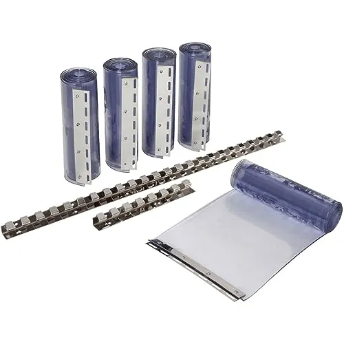 Streifenvorhangset Lamellenvorhang 130 x 225 cm - Ideal für Landwirtschaft und Industrie, schützt vor Kälte, Zugluft und Fliegen. Vormontiert und einfach zu installieren für optimalen Einsatz in Hallen und Ställen.