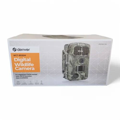 Denver WCT-8026W Outdoor Wildkamera 8 Megapixel - Wildkamera mit Wifi-Funktion und App-Steuerung, ideal für die Tierbeobachtung in der Natur.
